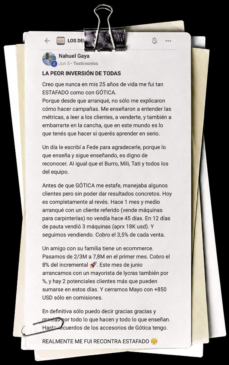 Testimonio de Nahuel Gaya